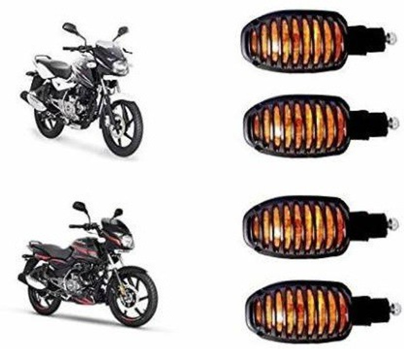 AutoGnix Bike Indicator Cover For Platina/Pulsar Bike Set of 4 pcs Bike Headlight Grill Bike Headlight Grill(Black)