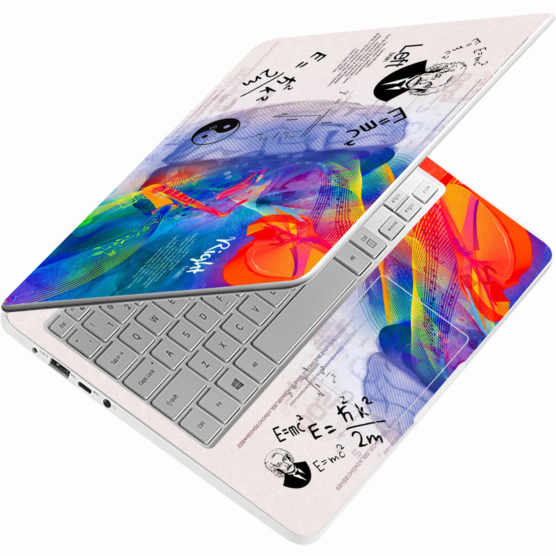 Techfit Full Body Laptop Skin Sticker Upto 15 inches - lord shiva white full body Stretched Vinyl Laptop Skin Compatible for 15.6 inch(Theme: Signs & Symbols)
