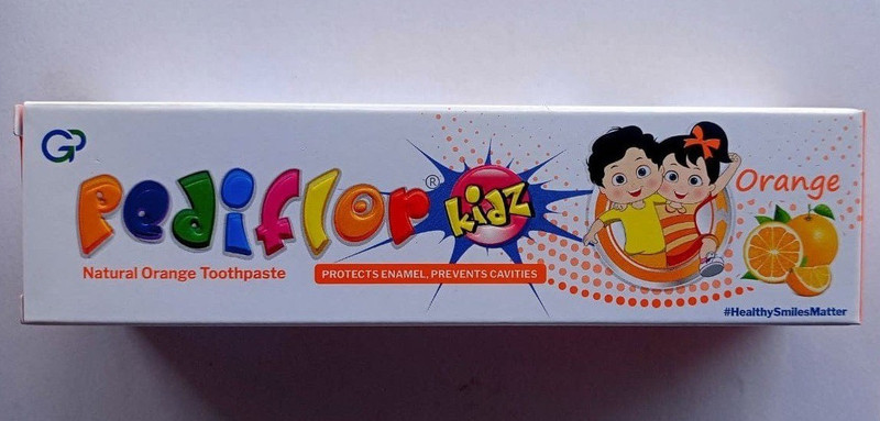 Pediflor Kidz NATURAL ORANGE TOOTHPASTE IN 70G, (PACK OF 3) Toothpaste(70 g, Pack of 3)