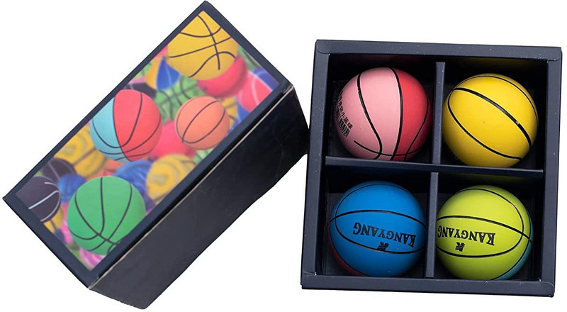 IRIS Colorful Kids 4" Mini Toy Rubber Basketballs, Pack of 4 Basketball - Size: 2(Kids, Pack of 4, Multicolor)