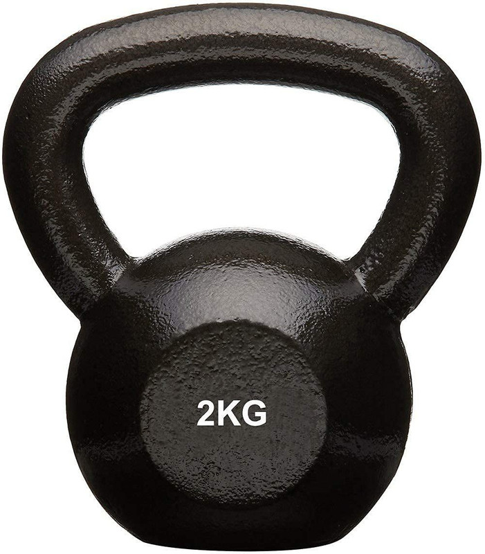 HACKERX CAST IRON KETTLEBELL Black Kettlebell(2 kg)