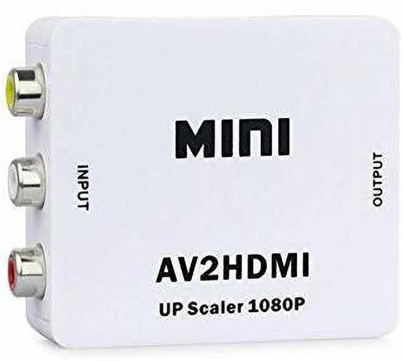TERABYTE HDMI TO AV Converter UP Scaler 720/1080p Full HD Video Converter Selector Box Media Streaming Device(White)