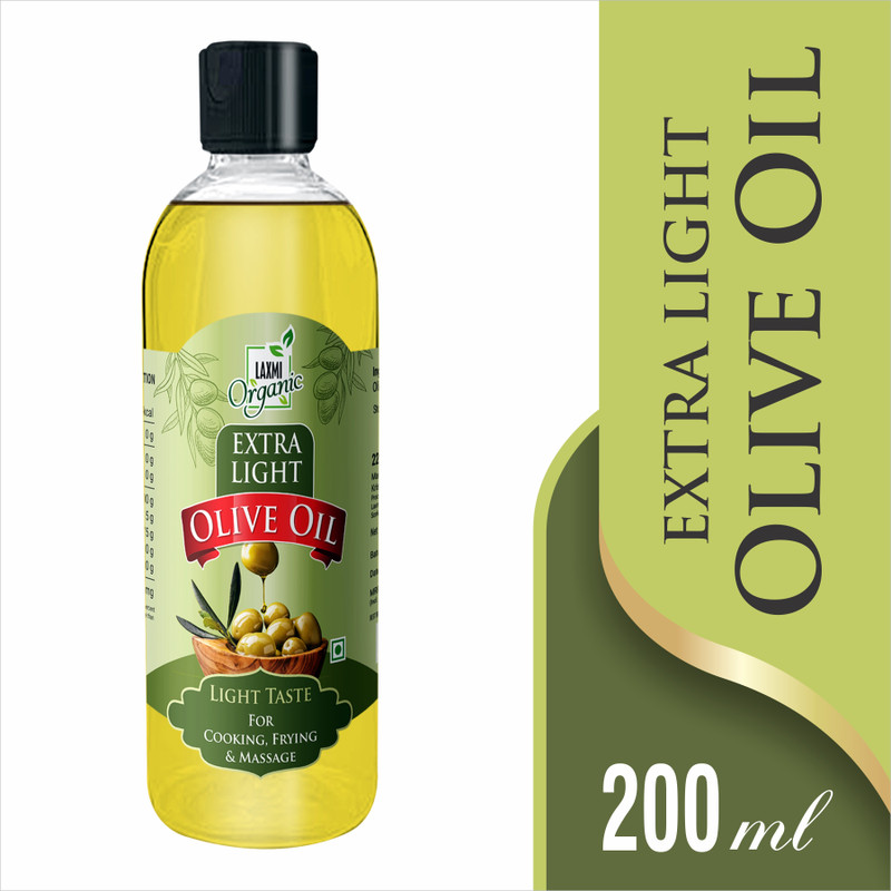 LAXMI ORGANIC Extra light OLIVE OIL Jaitun tail skin hair treatment virgin baby body massage(200 ml)