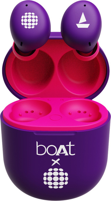 boAt Airdopes 381 Sunburn Edition with upto 20 Hours Playback and ASAP Charge Bluetooth(Techno Purple, True Wireless)