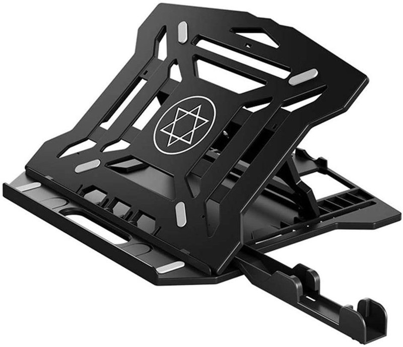 TGOPIT Laptop Stand ,Adjustable Foldable Risern with MacBook Pro Air, iPad, Dell Plastic Floor and Desk Stand Laptop Stand with Adjustable Height Compatible with 40 - 44cm Laptops(Black)