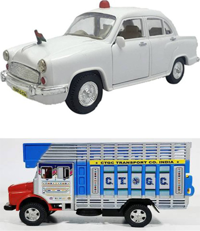 centy VIP Ambassador Car And Public Truck Train Combo (Pack of 2, Multicolor)(Multicolor)