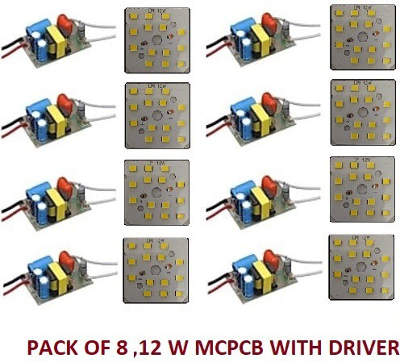 JIPNEX 20 Pcs 9 Watt MCPCB LED Bulb Raw Material CoolDay WHITE Color Light Electronic Hobby Kit