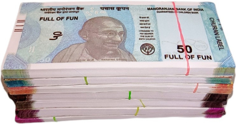 VROO Children Banks Fake Currency/Note for Kids to Play & toy money fake currency Gag Toy