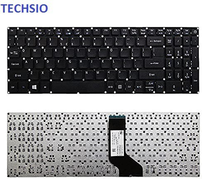 TechSio Aspire A315-33 A315-52 E5-522 E5-522G E5-523 E5-523G E5-532 Internal Laptop-size Laptop Keyboard Compatible with Desktop, Laptop, Mac(Black)