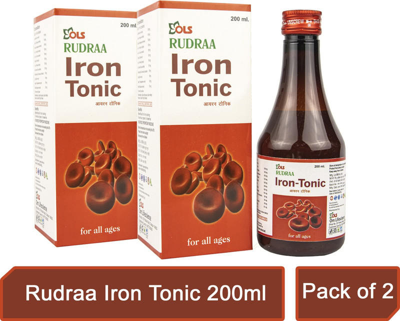 Rudraa Iron Tonic For Various Types Of Anemia 200ml Pack of 2(Pack of 2, 400)