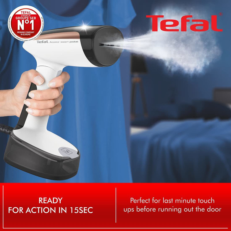 Tefal DT303001 1300 W Garment Steamer(Black, White, Rose Gold)