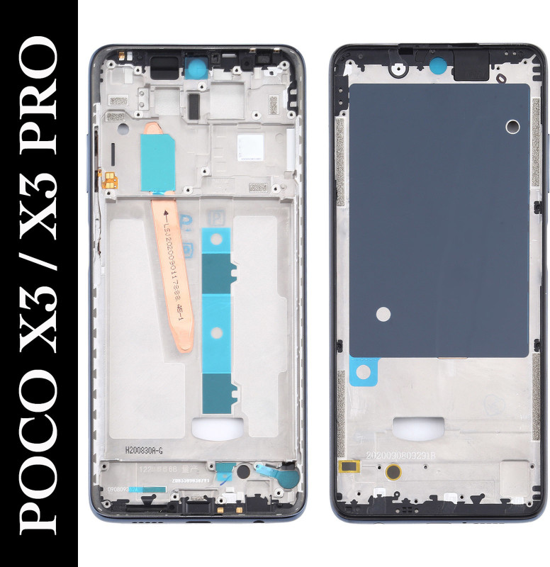 Unique4Ever POCO X3 / X3 NFC / X3 Pro Housing Bezel Plate Front Panel(Black)