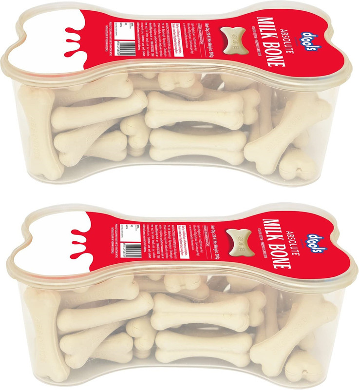 Drools Milk Bone Jar, Dog Treats - 20 Pieces (600 g) Milk 0.6 kg (2x0.3 kg) Dry Adult, Young Dog Food