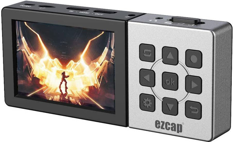 microware Ezcap273 HDMI Video Capture 1080P 60fps with 3.5 inch Screen to Micro SD Card Media Streaming Device(Black, Grey)