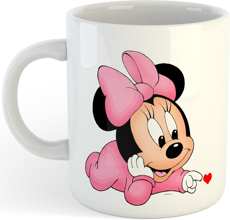 RAJEEC Mickey Mouse & Minnie Mouse Ceramic Coffee ( Ceramic Coffee Mug(330 ml)