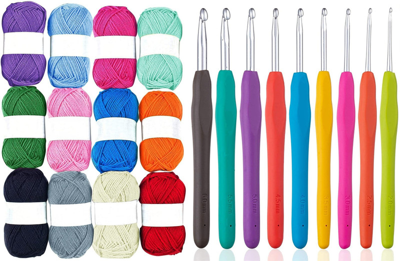puffy Hand Knitting Wool Yarn Pack Of 12
