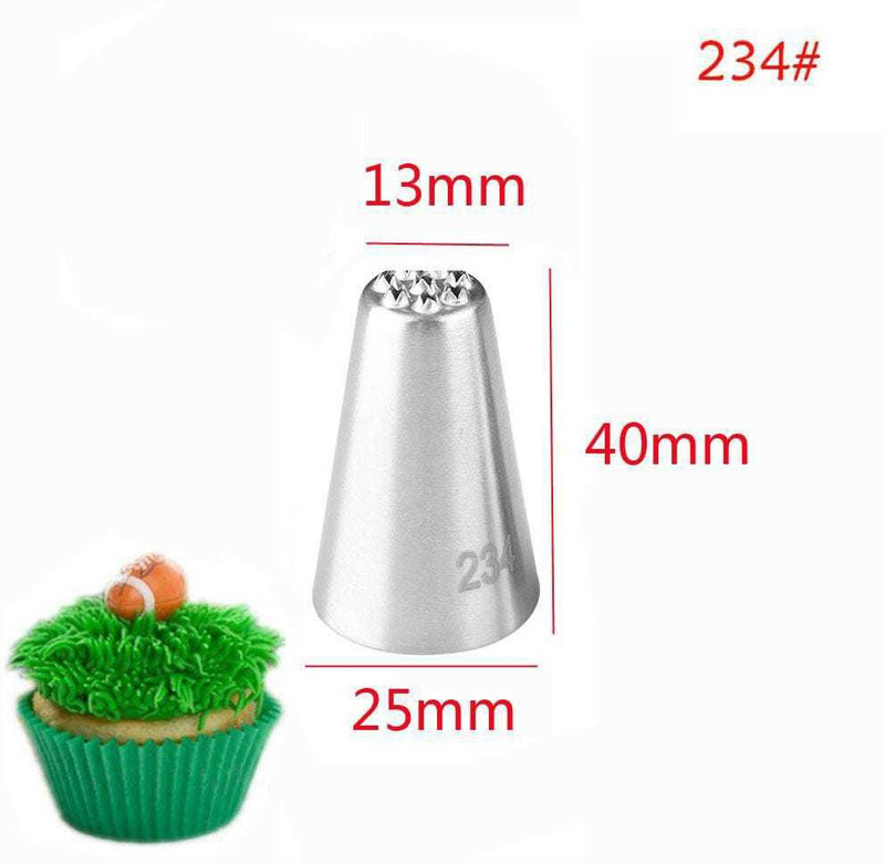 Rvs fantastikitchen store RVs 123 Nozzle Icing Piping Nozzles Cookie Cake Decorating Pastry Stainless Steel Petal Icing Nozzle(Silver Pack of 1)