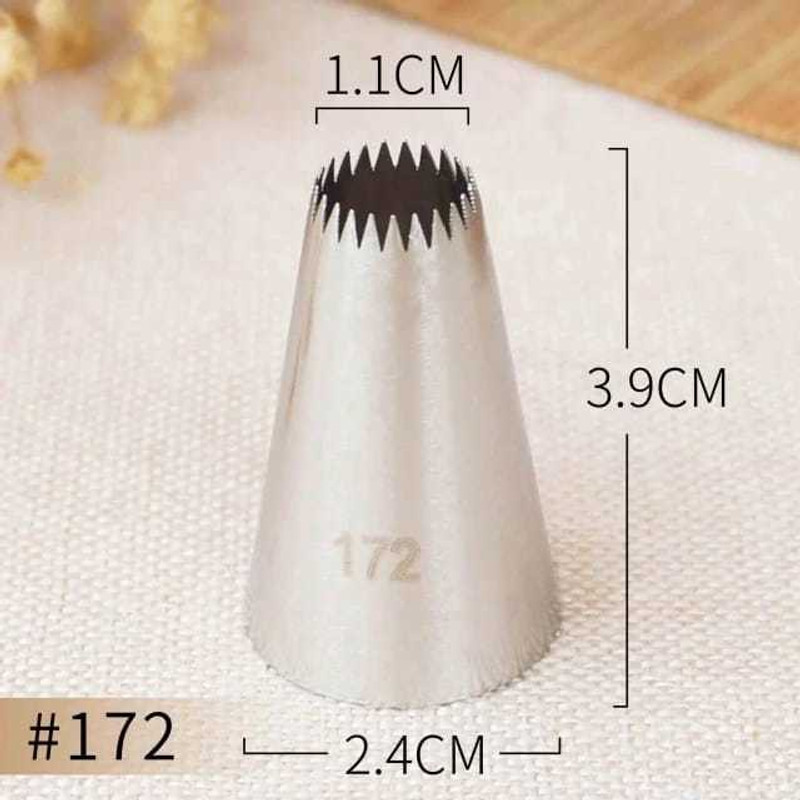 Rvs fantastikitchen store 123 + 127 + 124 Nozzle Stainless Steel Petal Icing Nozzle(Silver Pack of 3)