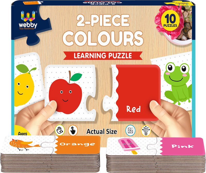Webby Colours 2 Pc Learning Pack Montessori Early Educational Pre School Puzzle Toys(20 Pieces)