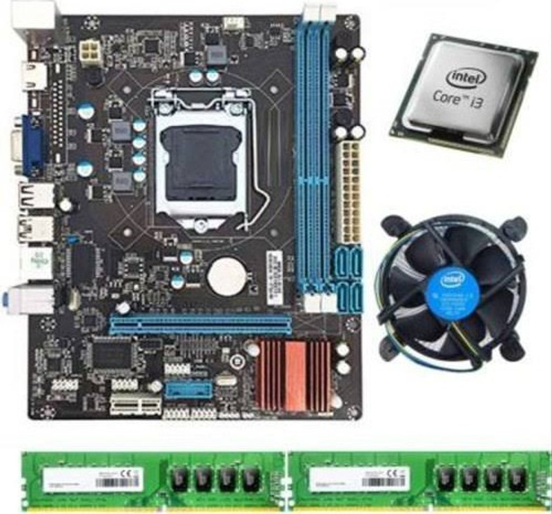 sharma infosys H61 Combo Motherboard(Black, Green)