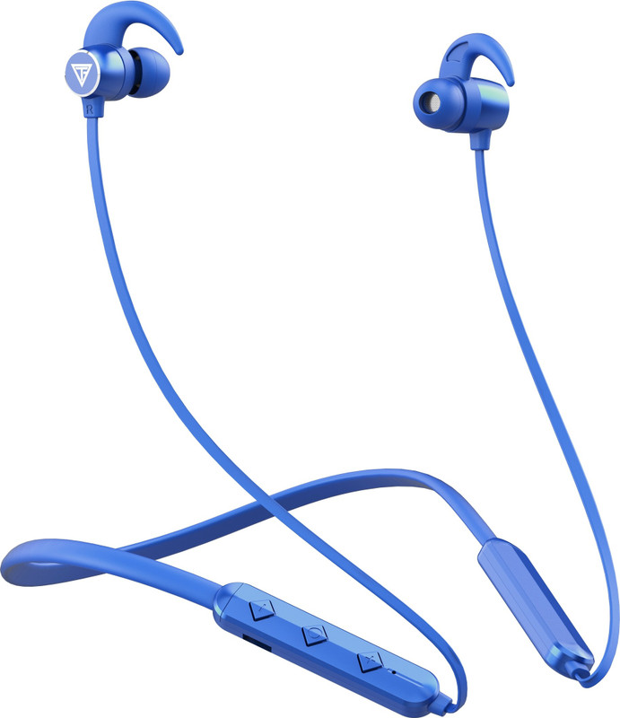 TECHFIRE Fire 145- 30 Hours Playtime with superior sound Neckband Headphone Bluetooth(Blue, In the Ear)