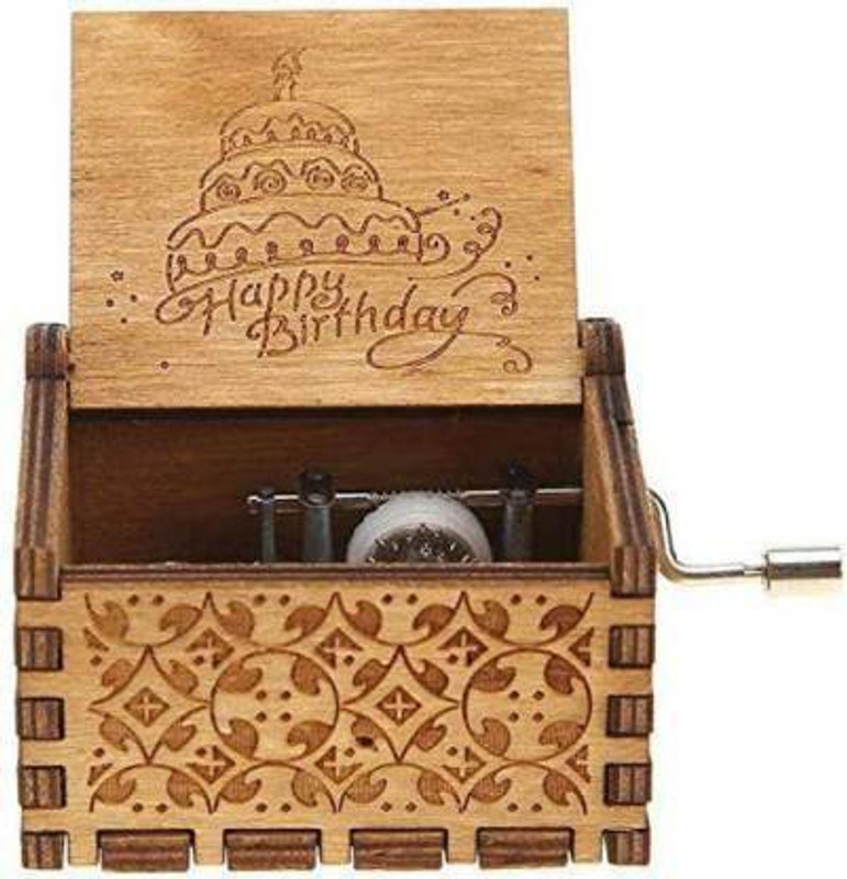 Tanmay sales wooden music box happy birthday instrument- Brown(Brown)
