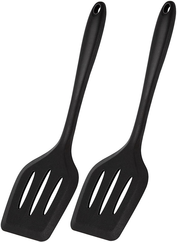 Flipkart SmartBuy Silicone Free Kitchen Utensils, Shovel Black Non-Stick Spatula(Pack of 2)