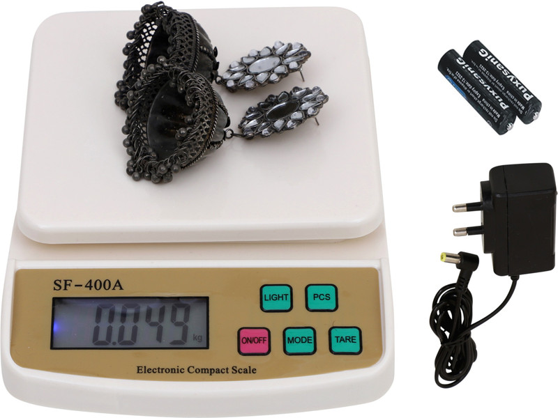 CHHOKRA Multipurpose Portable Electric 10 Kg Digital Kitchen Weighing Scale & Food Weight Machine for Health, Fitness, Home Baking & Cooking with Batteries With Adopter (SF-400A) Weighing Scale(OFF WHITE)