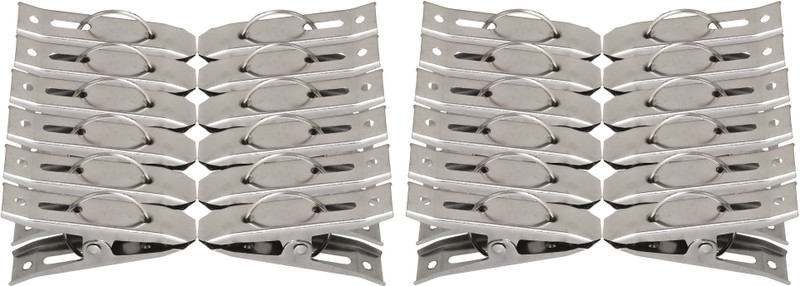 Fashion Bizz 24 Stainless Steel Cloth Clips(Steel Pack of 24)