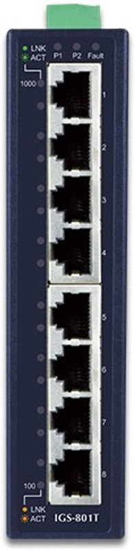 xcorn 8 Ports 100M Industrial Ethernet Switch 8 Ports 100 Mbps Unmanaged Network Switch(Black)