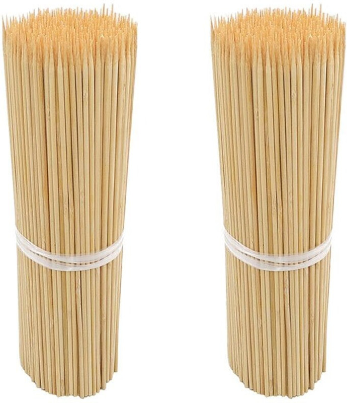 KitchenEase Natural Bamboo Skewers for BBQ Fruit Cocktail Kebab Grilling Barbecue Disposable Bamboo Serving Fork Set(Pack of 180)