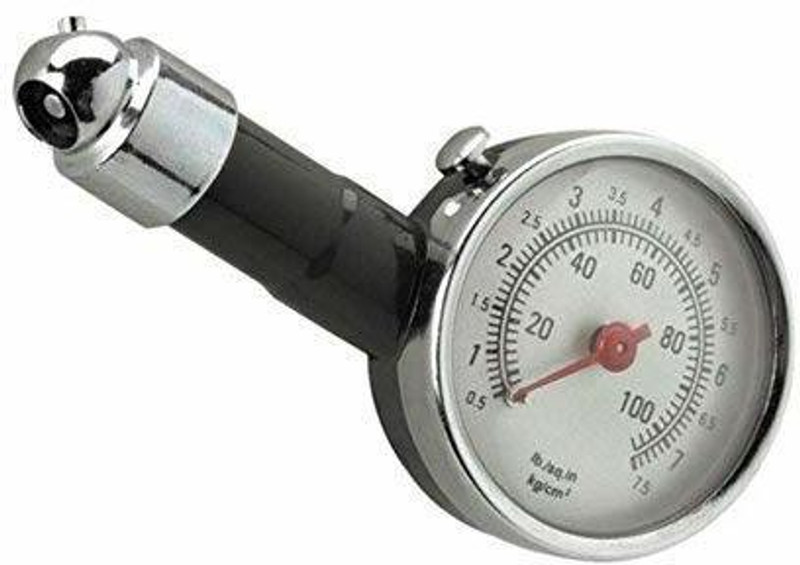 SGMSC Analog Tire Pressure Gauge Metal Body Tyre Pressure Gauge Comes with Release Button(100 PSI)