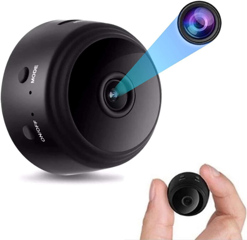 SIOVS WIFI SECURITY CAMERA Wireless HD 1080P Home Small Spy Camera Nanny Camera Built-in Battery Sports and Action Camera(Black, 12 MP)
