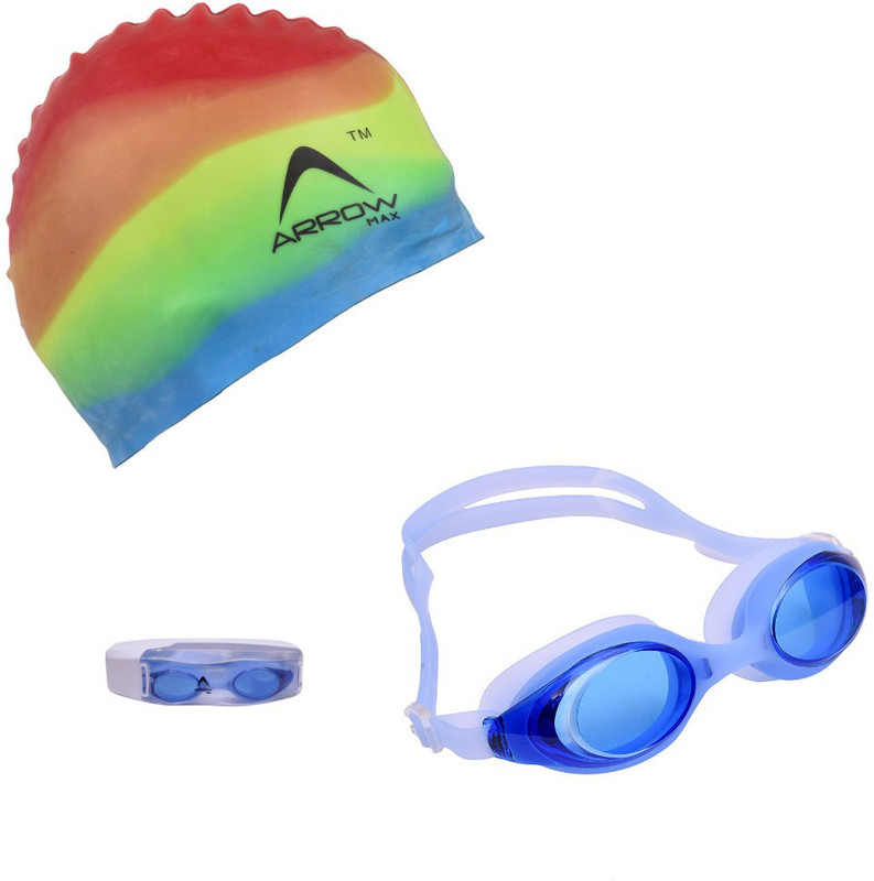 ArrowMax swimming cap goggle for men women kids adults set combo Swimming Kit
