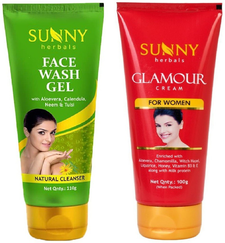 Sunny Herbals Cream (100g) & Face Wash Gel (110g)(2 Items in the set)