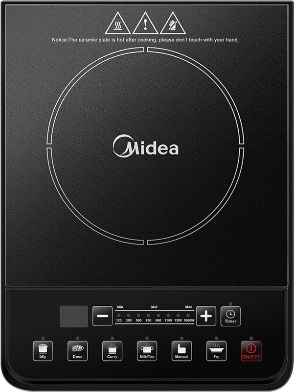 Midea 1600 W Induction Cooktop Push Button(Black, C16-SKY1611)