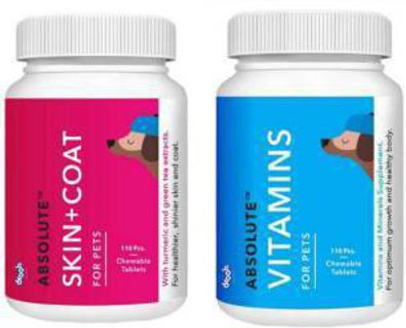 Drools Drools calcium 50 + skin coat 50 tablet combo each supplement Milk 0.4 kg (2x0.2 kg) Dry Adult, New Born, Senior, Young Dog Food