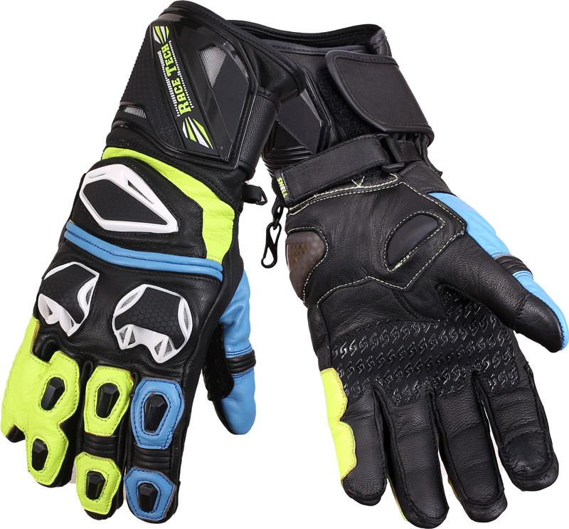 BIKING BROTHERHOOD Snell Race Tech - Neon Riding Gloves(Green, Black)