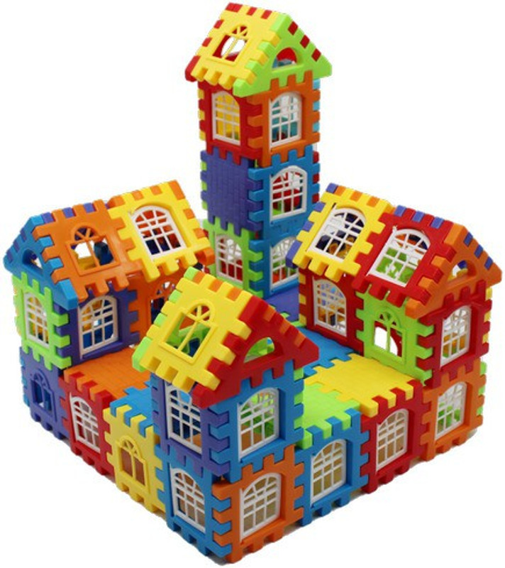 HRK My Happy House Building Blocks Toys Building Blocks for Kids Made in India(Multicolor)