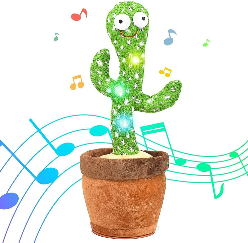 Sharvaya Usb cable Cactus Toy For Kids With Singing And Dancing ,Dance And Repeat(Multicolor)