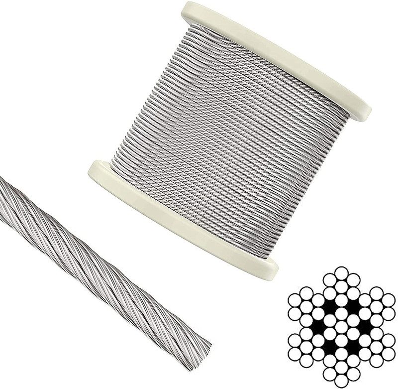 MTU ONLINE STORE 5.5MM Gym Machine Wire Rope PU Coated Cable Inside Steel Transparent Multi-training Bar(Silver)