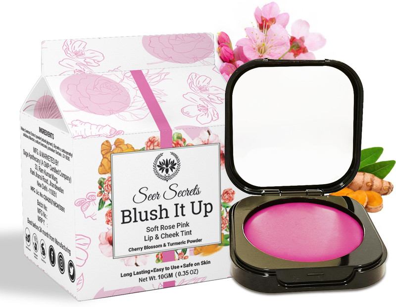 Seer Secrets Natural Blush It Up Lip and Cheek Tint for Long Lasting Moisturizing Lips Lip Stain(10 g)