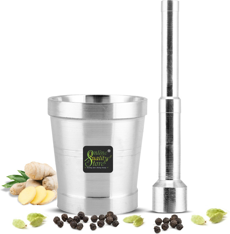 Online Quality Store Kitchen Khalbatta Okhli Masher, Mortar And Pestle Set Aluminium Masher(Pack of 1)