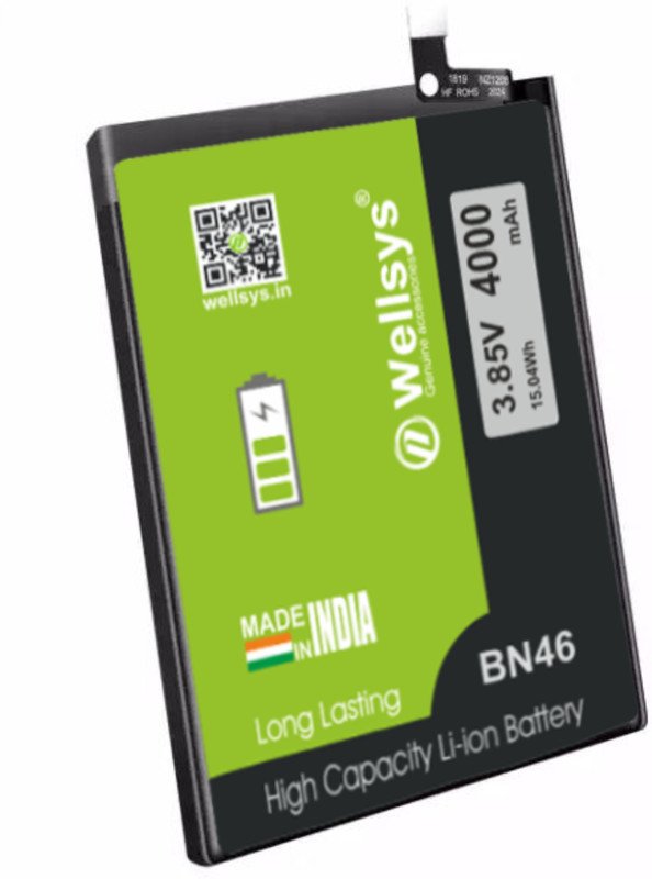 WELLSYS Mobile Battery For Xiaomi Redmi Y3 (BN46) 4000MAH