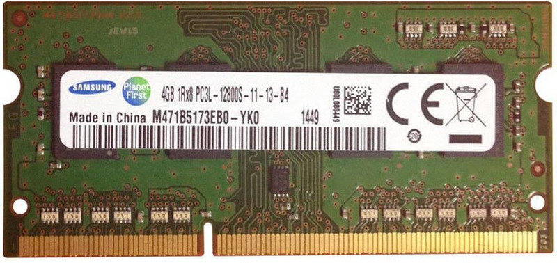 Samsung M471B5173EB0-YK0 DDR3 4 GB (Single Channel) Laptop (4GB DDR3L 1600MHZ M471B5173EB0-YK0)(Green)
