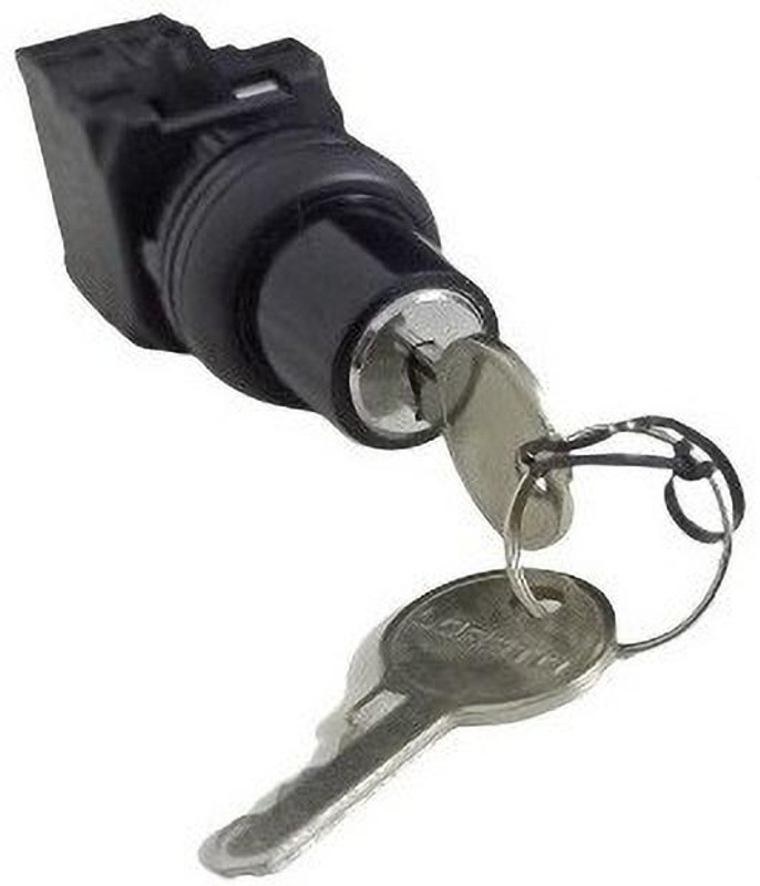 ESB EE Make 2 Position 1NO and 1NC Selector Rotary Switch With Key Cat No. - EMNCKK1(Black)