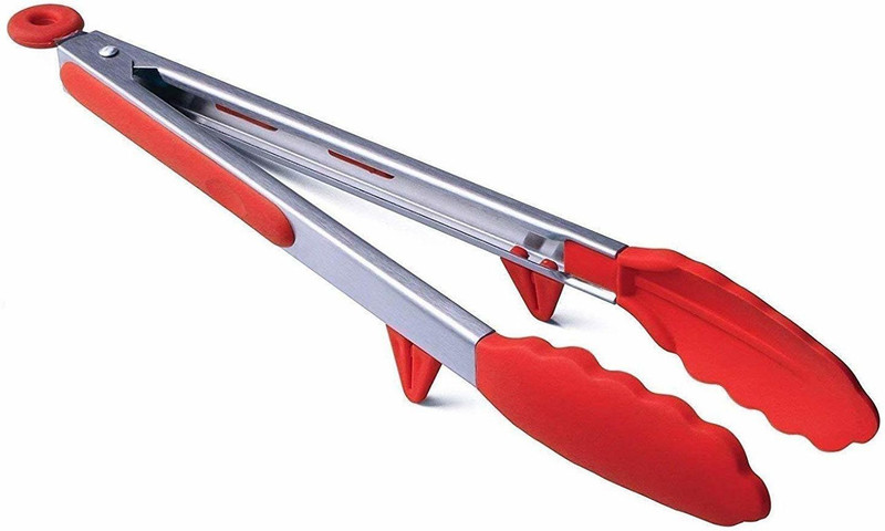 Flipkart SmartBuy 12Inch tong Red Kitchen Food Tongs, Silicone Cooking Tongs, 12Inch Pack of 1 Red 30 cm Serving Tongs(Pack of 1)