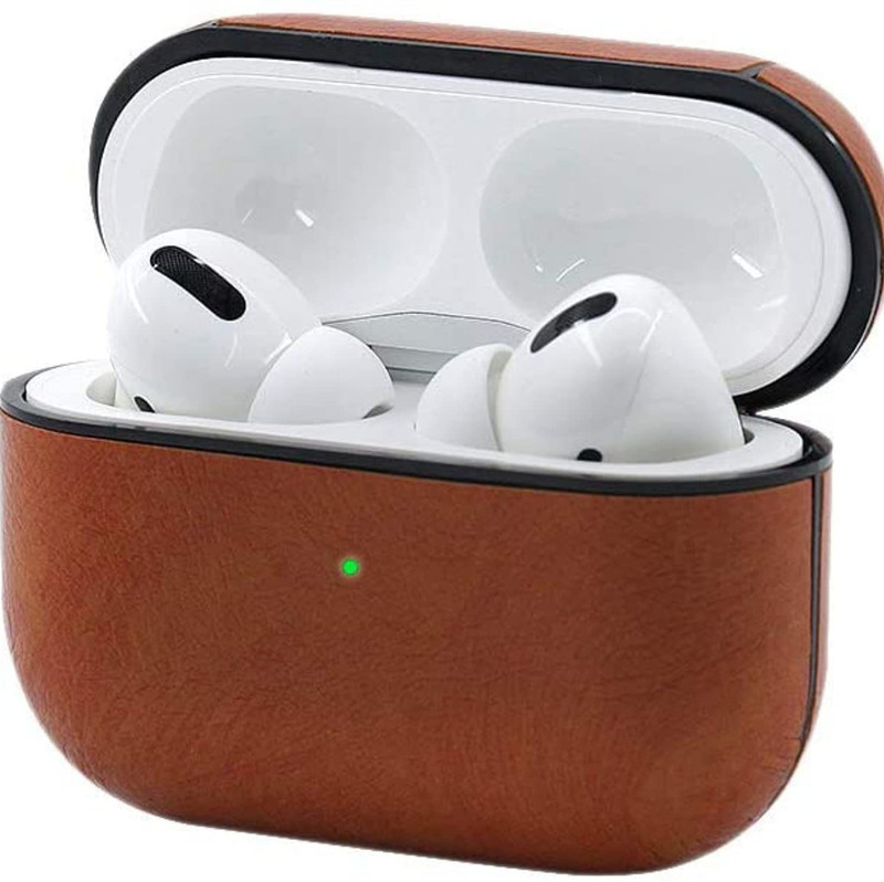 AlexVyan Pouch for Leather Finish Matte Hard Protective Case Cover for Apple Airpod Pro (Tan )(Red, Hard Case, Artificial Leather, Pack of: 1)