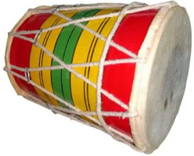 RR Musical BC5 Rope & Rings Dholki(Multicolor)