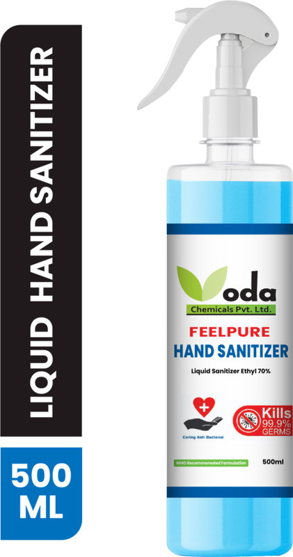 ODA FEELPURE iNSTA  Ethyl 70% Liquid | India's #1 Brand Trigger Spray 500ml Hand Sanitizer Bottle(0.5 L)
